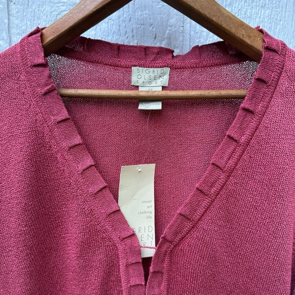 NWT Sigrid Olsen Sport Women’s Mesa Rose Knit Long Sleeve Cardigan & Top Set M - Picture 8 of 10